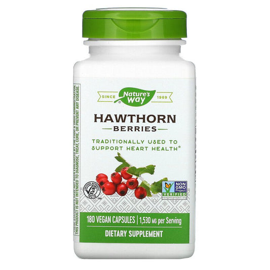 Hawthorn Berries 510 mg 180 Vegetarian Capsules by Nature's Way