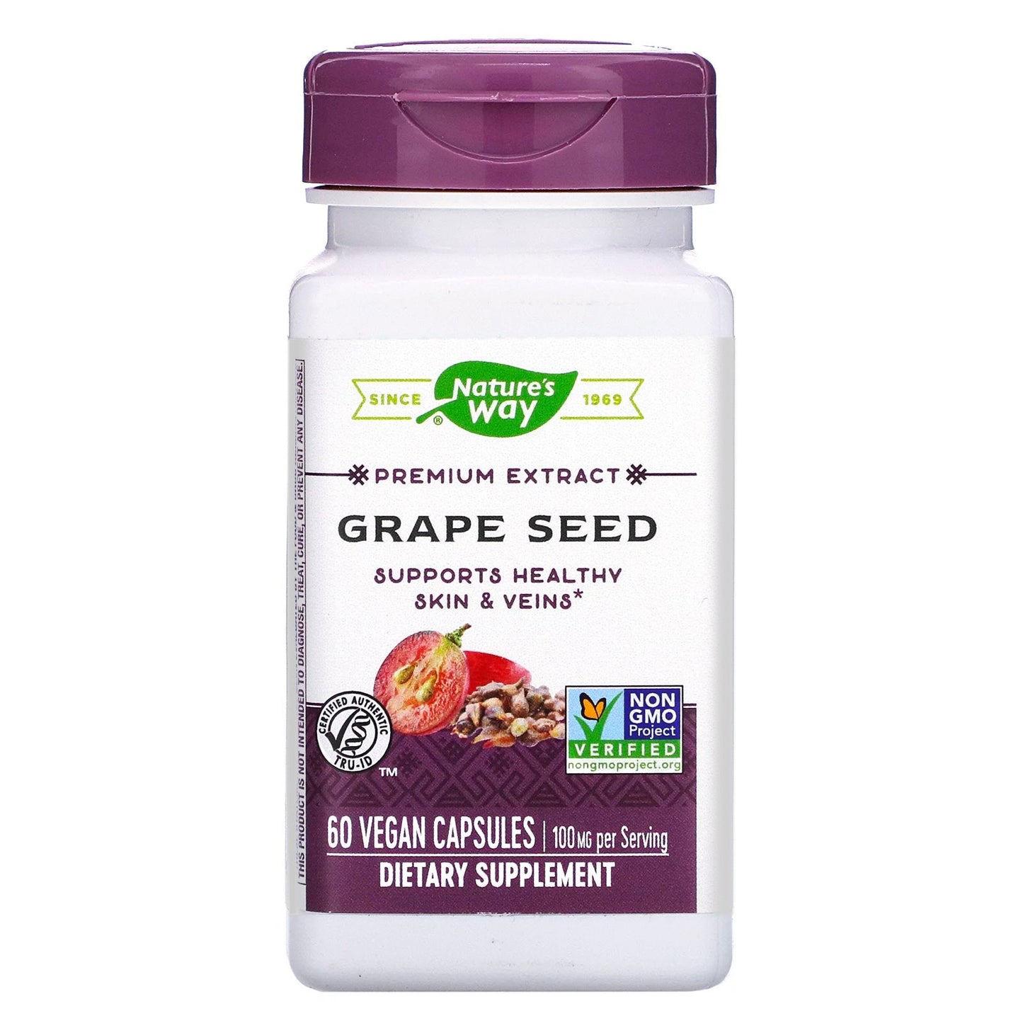 Grape Seed Standardized 60 Veg Capsules by Nature's Way