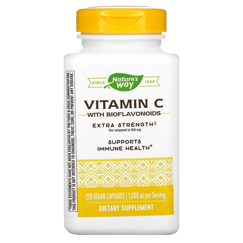 Vitamin C with Bioflavonoids Extra Strength 1000 mg 250 Veg Capsules by Nature's Way