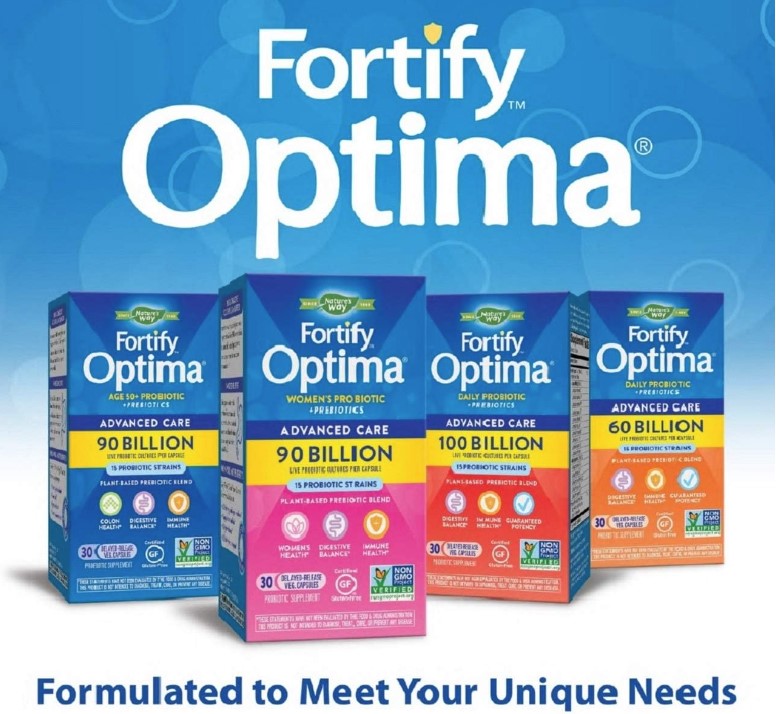 Fortify® Optima® Advanced Care 60 Billion Probiotic + Prebiotics, 30 Capsules, by Nature's Way