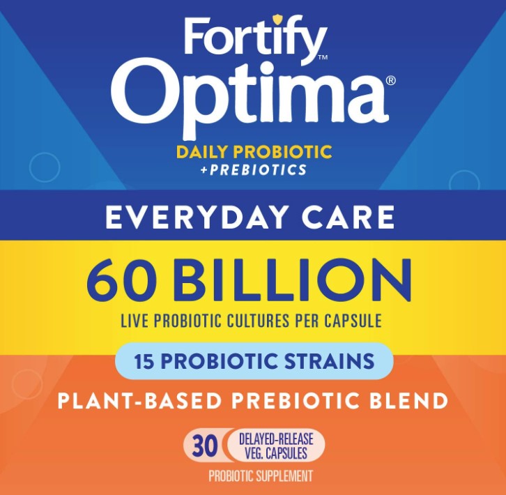 Fortify® Optima® Advanced Care 60 Billion Probiotic + Prebiotics, 30 Capsules, by Nature's Way