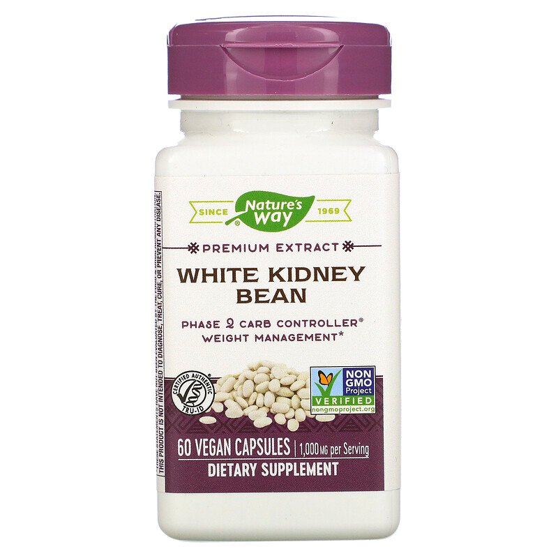 White Kidney Bean Standardized 60 Veg Capsules by Nature's way