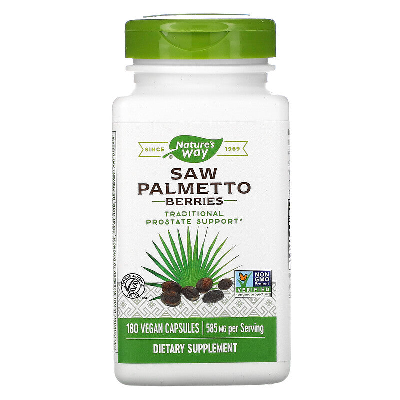 Saw Palmetto Berries 585 mg 180 Vegetarian Capsules by Nature's Way