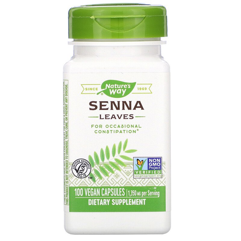 Senna Leaves 450 mg 100 Vegetarian Capsules by Nature' Way