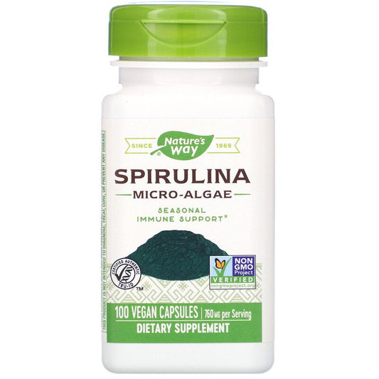 Spirulina Micro-Algae 380 mg 100 Vegetarian Capsules by Nature's Way