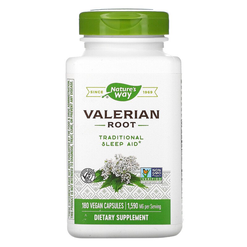 Valerian Root 530 mg 180 Vegetarian Capsules by Nature's Way