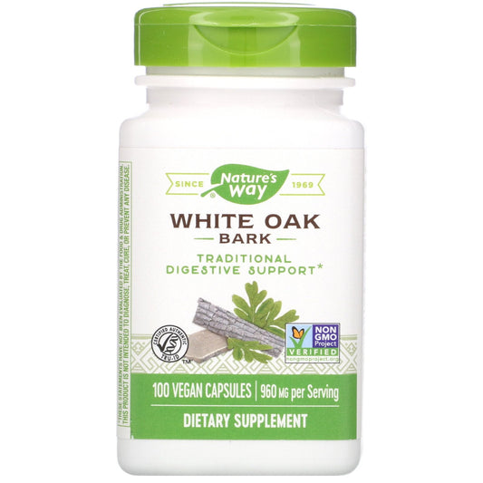 White Oak Bark 480 mg 100 Vegetarian Capsules by Nature's Way