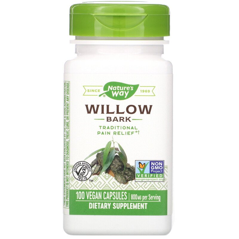 White Willow Bark 400 mg 100 Vegetarian Capsules by Nature's Way