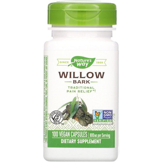 White Willow Bark 400 mg 100 Vegetarian Capsules by Nature's Way