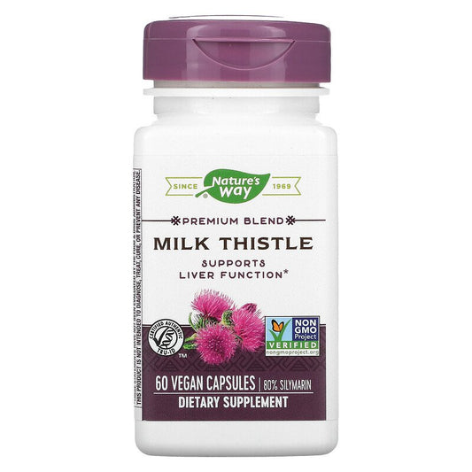 Standardized Milk Thistle 60 Veg Capsules by Nature's Way