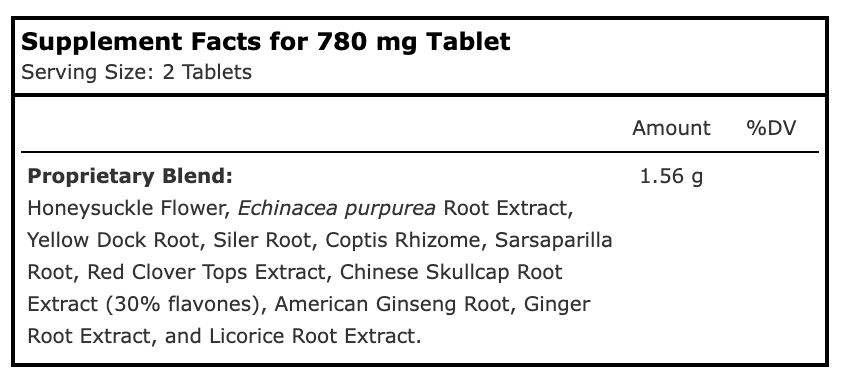 Red Clover Cleanser 780 mg 72 Tablets by Planetary Herbals