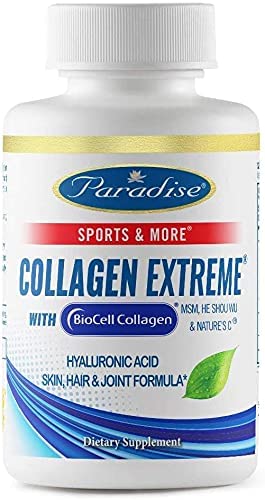 Paradise Herbs, Collagen Extreme with BioCell Collagen, OptiMSM & Nature's C, 60 Capsules