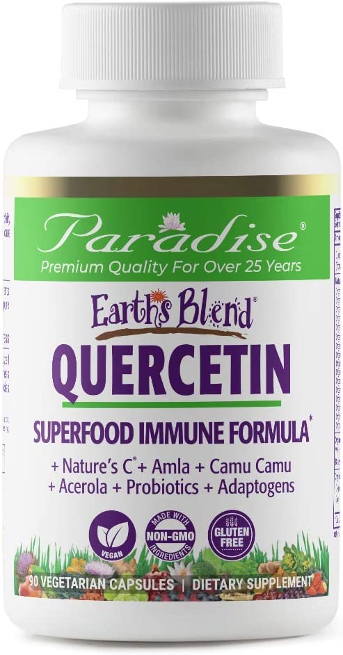 Paradise Herbs, Earth's Blend, Quercetin, Superfood Immune Formula, 90 Vegetarian Capsules