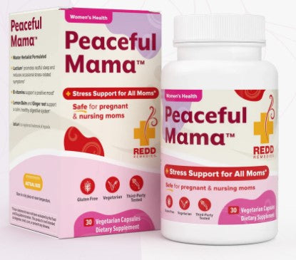 Peaceful Mama 30 Vegetarian Capsules, by Redd Remedies