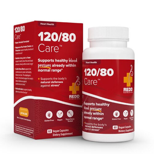 120/80 Care™ Natural Blood Pressure Formula, 60 Capsules by Redd Remedies