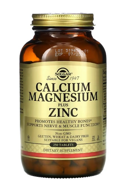 Calcium Magnesium Plus Zinc 250 Tablets