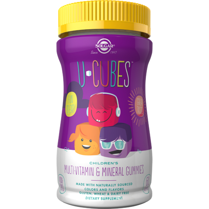 U-Cubes Children's Multi-Vitamin & Mineral Gummies Cherry & Orange 60 Gummies