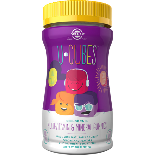 U-Cubes Children's Multi-Vitamin & Mineral Gummies Cherry & Orange 60 Gummies