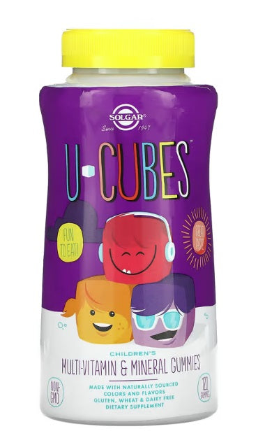 U-Cubes Children's Multi-Vitamin & Mineral Gummies Cherry & Orange 120 Gummies