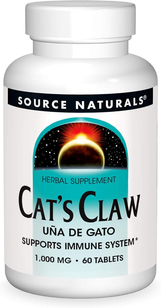 Cat's Claw Bark 1000mg 60 Tabs by Source Naturals