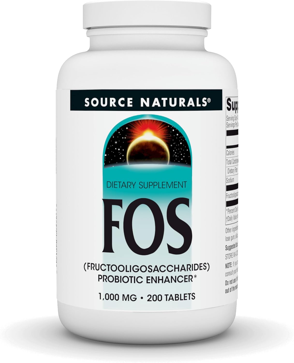 FOS 1,000 mg 200 Tabs by Source Naturals