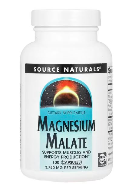 Mag Malate 625MG 100Caps by Source Naturals