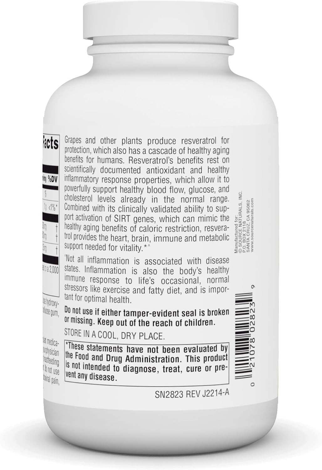 Resveratrol 500 mg - 120 Tablets Source Naturals