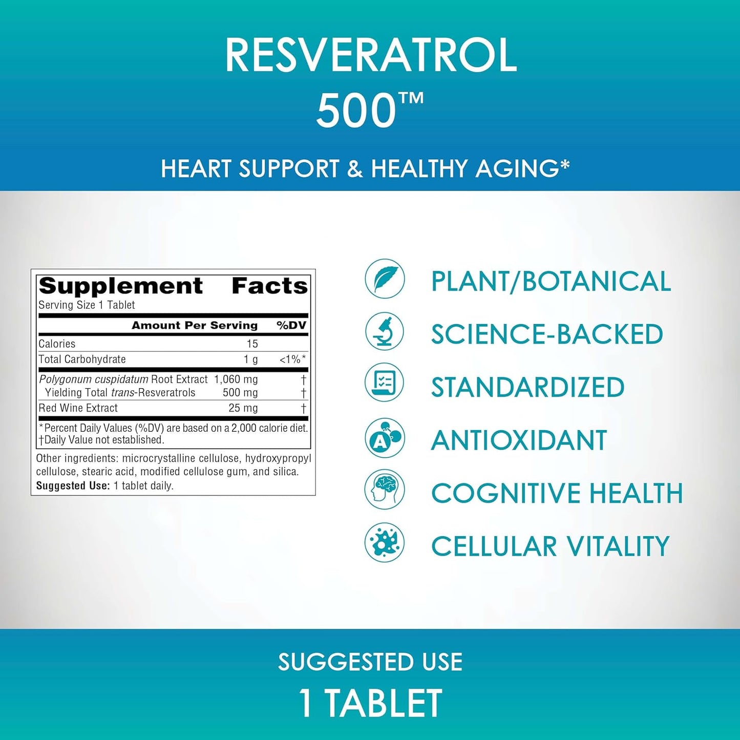 Resveratrol 500 mg - 120 Tablets Source Naturals