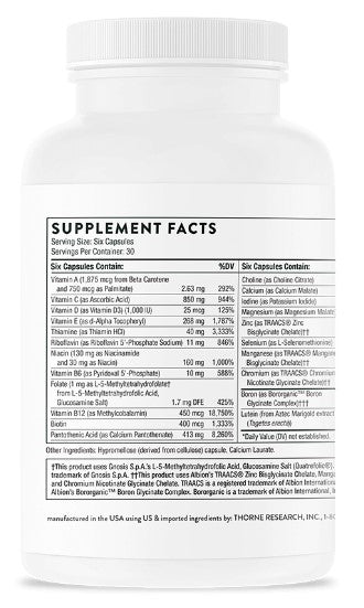 Women's Multi 50+, 180 Capsules (without copper and iron), by Thorne