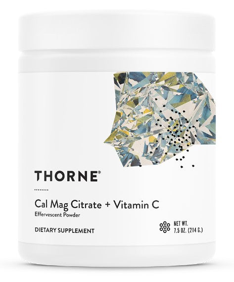 Cal-Mag Citrate + Vitamin C, Effervescent Powder, 7.5 oz (214 g), by Thorne