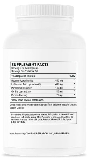 Advanced Digestive Enzymes, 180 Capsules, by Thorne