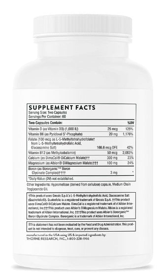 Advanced Bone Support 120 Capsules, by Thorne