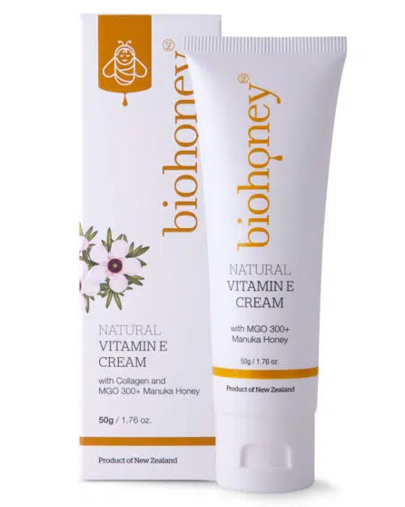 BioHoney Natural Vitamin E Cream with Collagen 50g (1.76 oz) by PRI