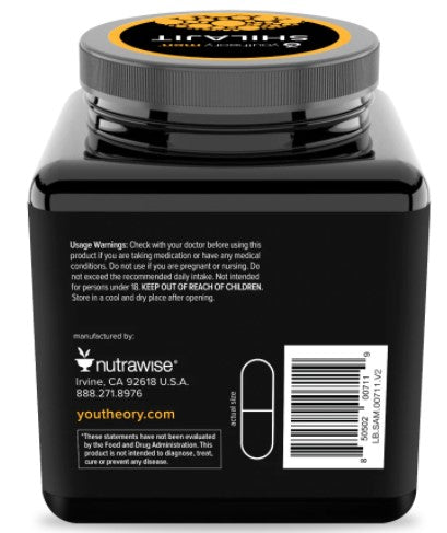 Men's Shilajit 60 Capsules, by youtheory