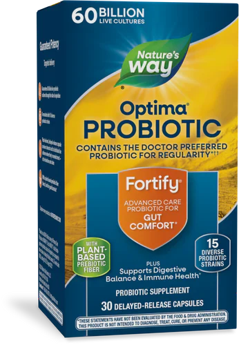 Fortify® Optima® Advanced Care 60 Billion Probiotic + Prebiotics, 30 Capsules, by Nature's Way