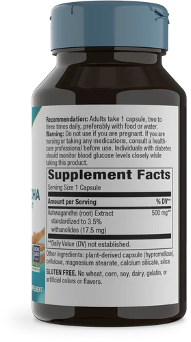 Ashwagandha Standardized 60 Veg Capsules by Nature's Way