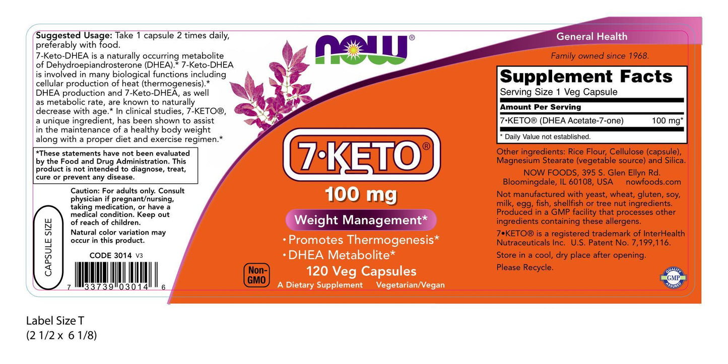 7-KETO 100 mg 120 Veg Capsules