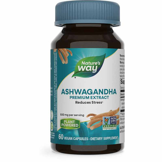 Ashwagandha Standardized 60 Veg Capsules by Nature's Way