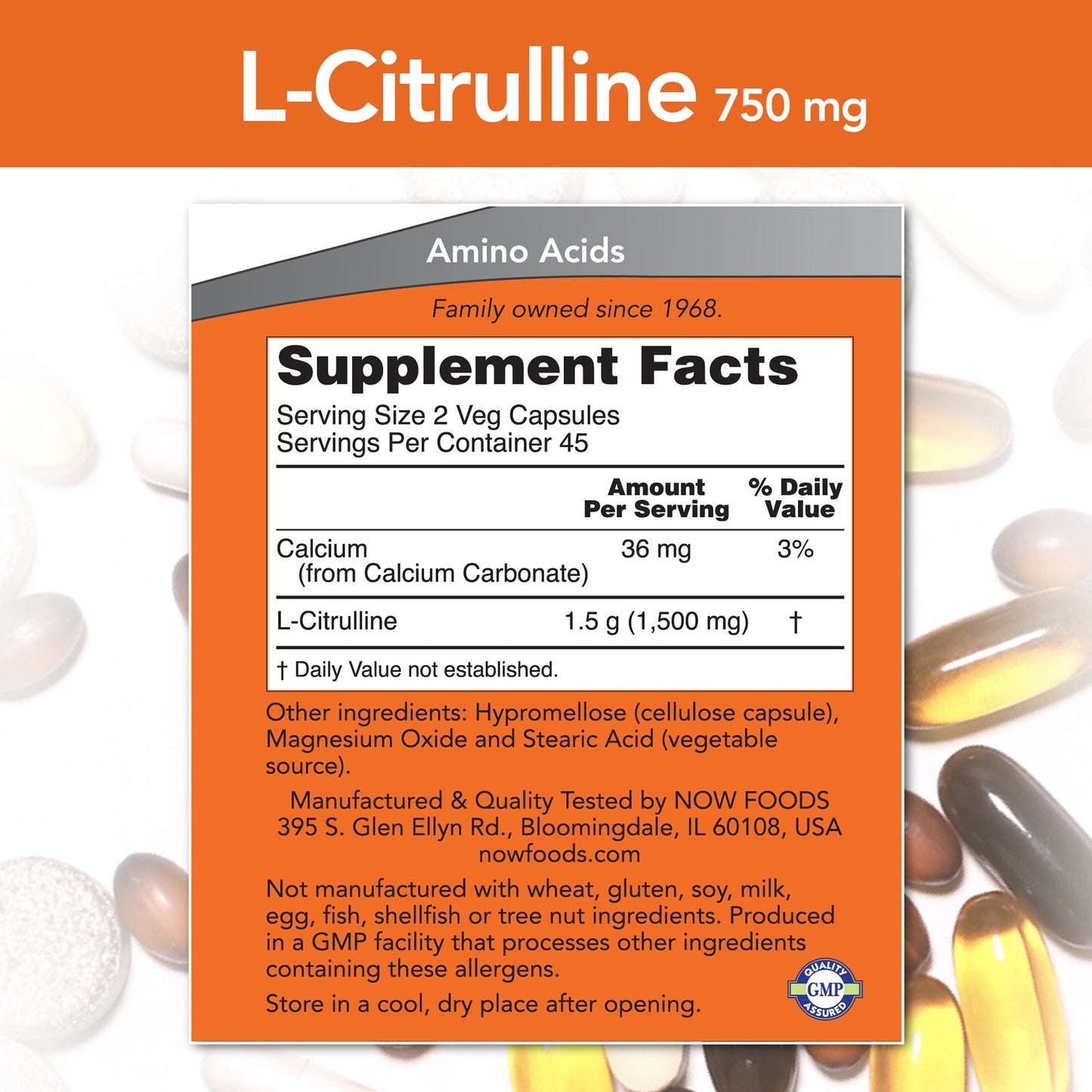 L-Citrulline 750 mg 90 Veg Capsules