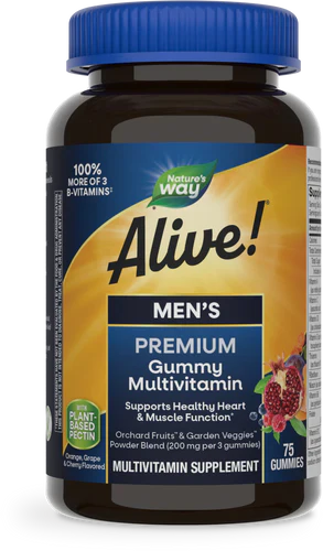 Alive! Men's Gummy Vitamins 75 Gummies by Nature's Way