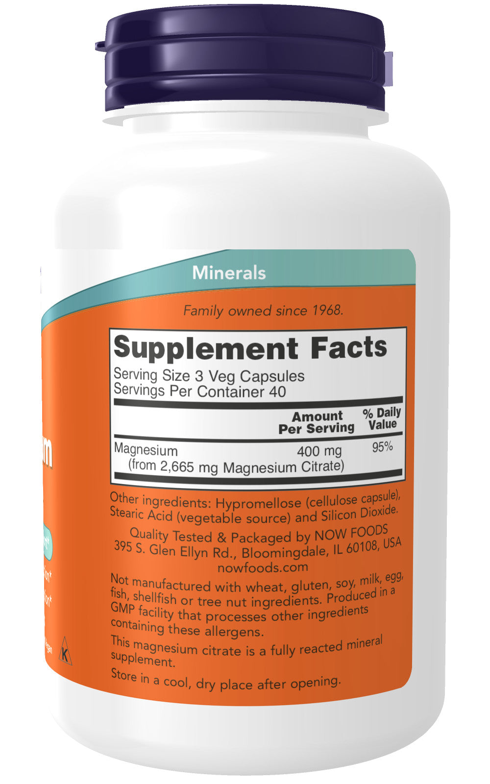 Magnesium Citrate 120 Veg Capsules