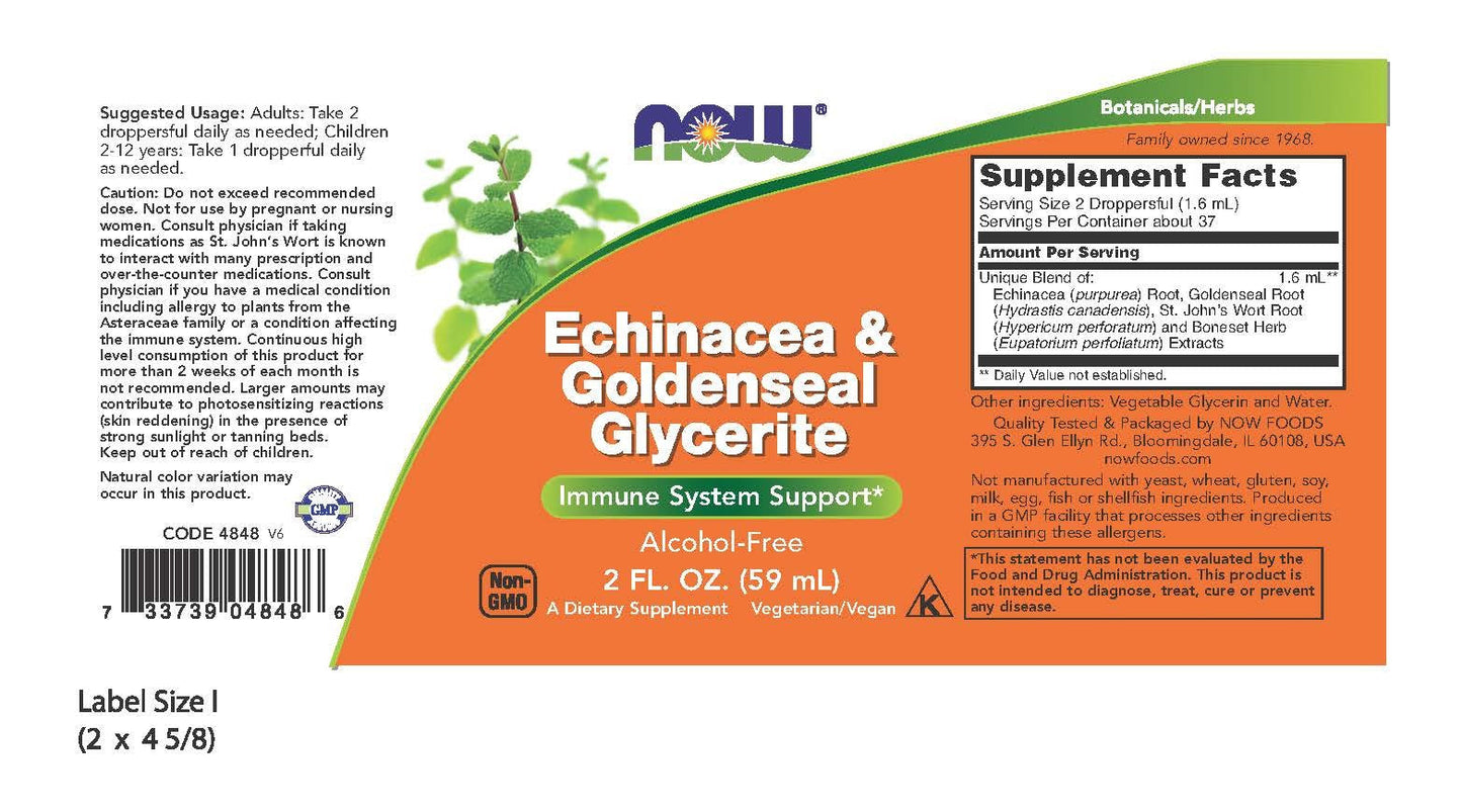 Echinacea & Goldenseal Glycerite 2 fl oz (60 ml)