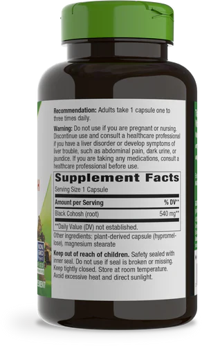Black Cohosh Root 540 mg 180 Vegetarian Capsules by Nature's Way