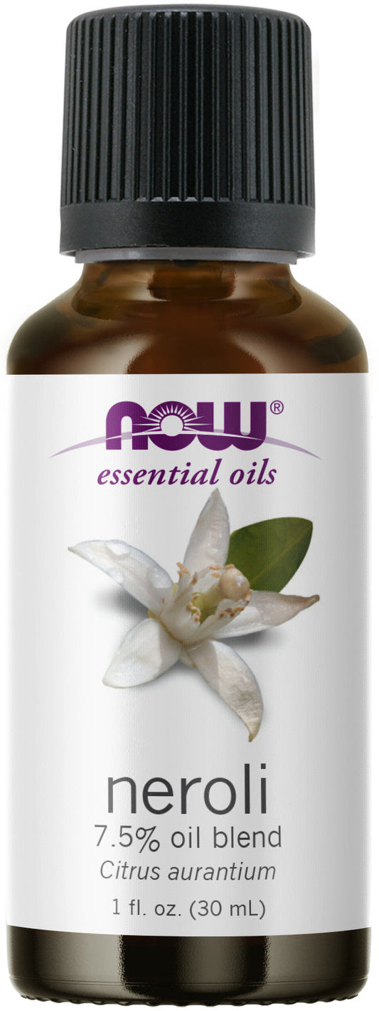 NOW Essential Oils, Neroli Oil, Deeply Floral Aromatherapy Scent, Steam Distilled, 100% Pure, Vegan, Child Resistant Cap, 1-Ounce