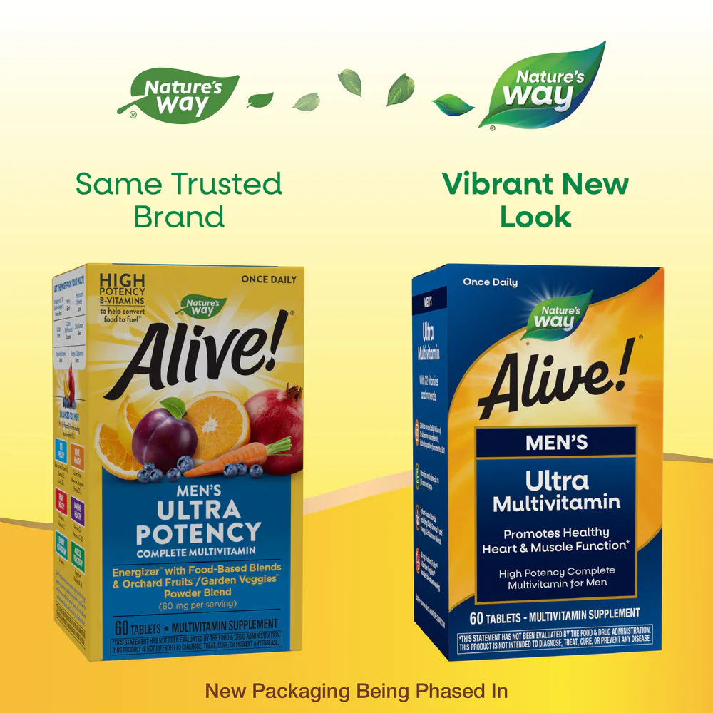 Alive! Once Daily Men's Ultra Potency Multi-Vitamin 60 Tablets