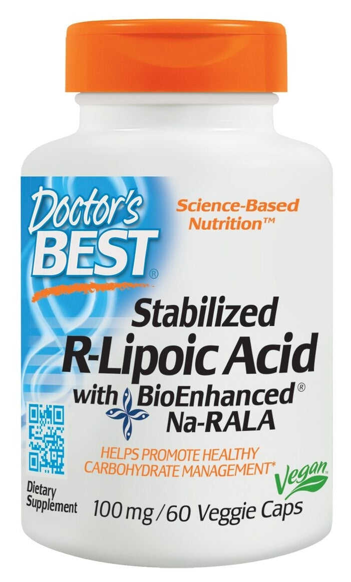 Stabilized R-Lipoic Acid 100 mg 60 Veggie Caps