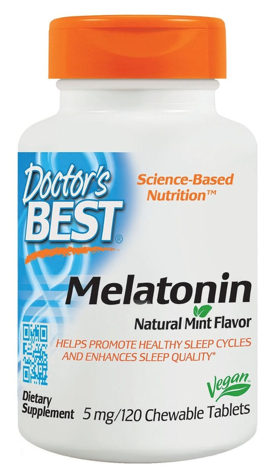 Melatonin Natural Mint Flavor 5 mg 120 Chewable Tablets