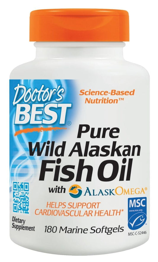 Pure Wild Alaskan Fish Oil with AlaskOmega 180 Marine Softgels