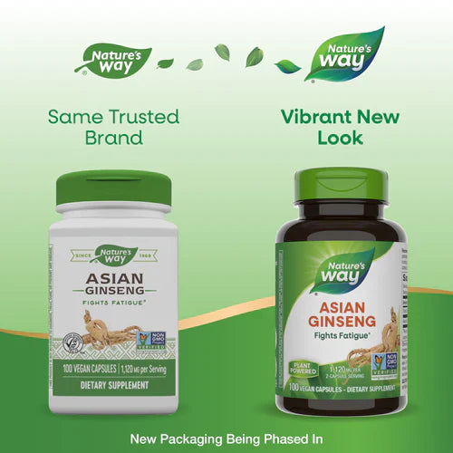 Asian Ginseng, 560 mg, 100 Vegan Capsules by Nature's Way