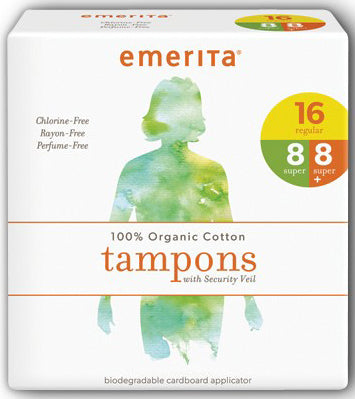 100% Organic Cotton Tampons Regular 8 Super 8 Super Plus 16 Regular Tampons